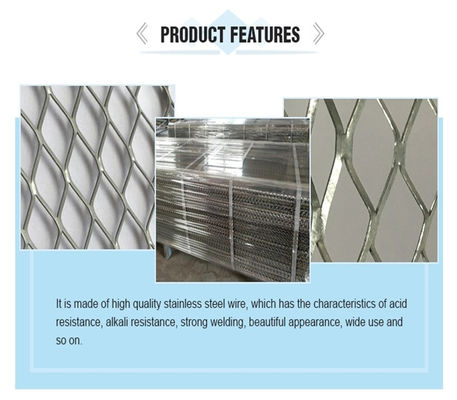 CE Expanded Metal Wire Mesh , V groove Diamond Mesh Metal Lath